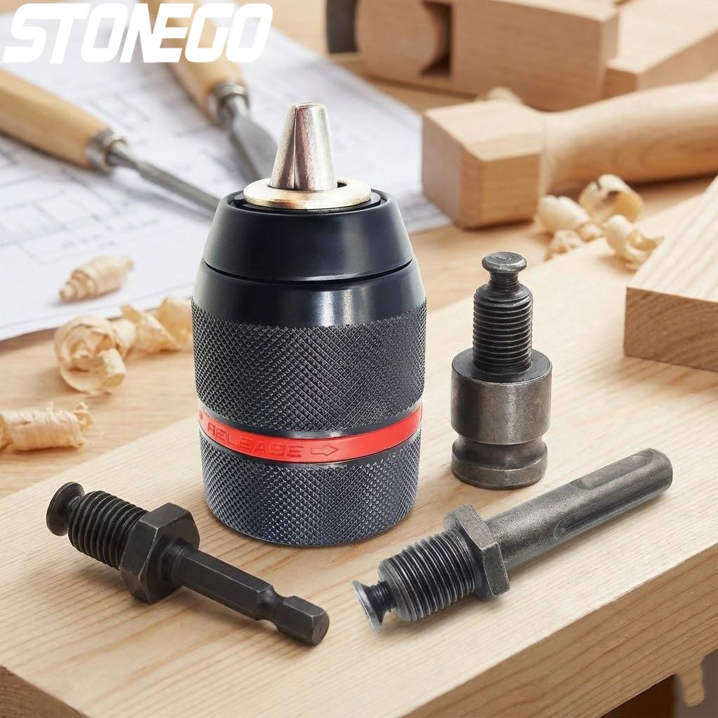 Micro Screwdriver Kit - 4Pcs 2-13mm Keyless Metal Drill Chuck