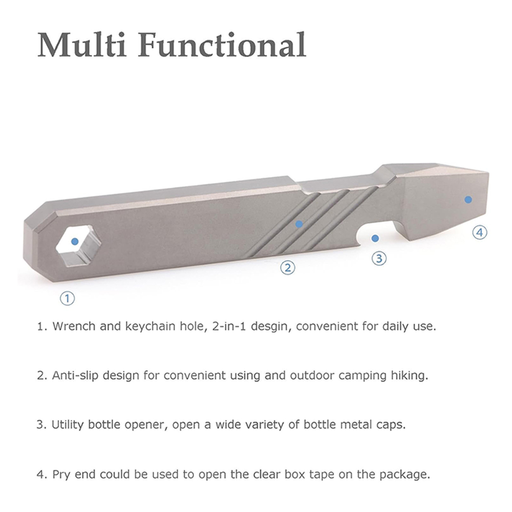 Titanium EDC Pry Bar Tool – 4” - Micro Screwdriver Kit review and price