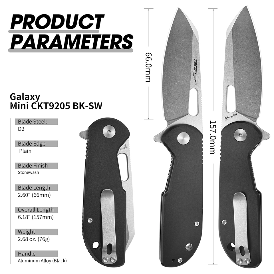 TONIFE Galaxy Mini CKT9205 Fol - Edc Carry Pocket Knife review and price